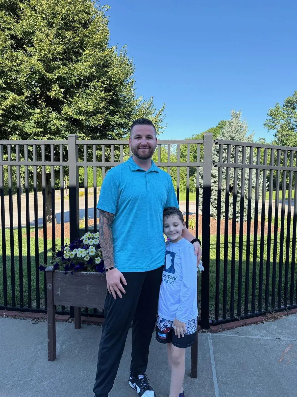 Brandon with his son